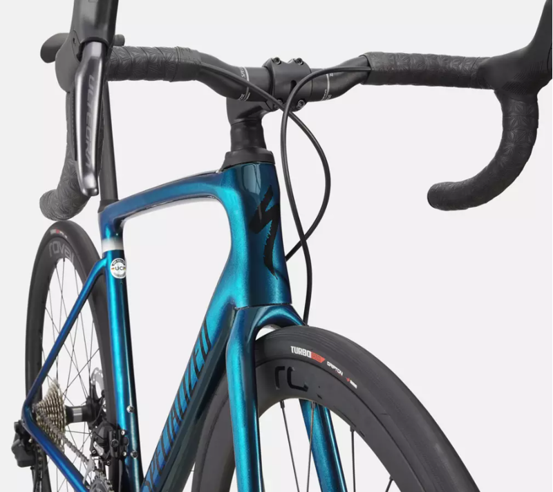 Specialized Roubaix Expert Road Bike 2023 in Teal/ Ice Papaya/ Black-2